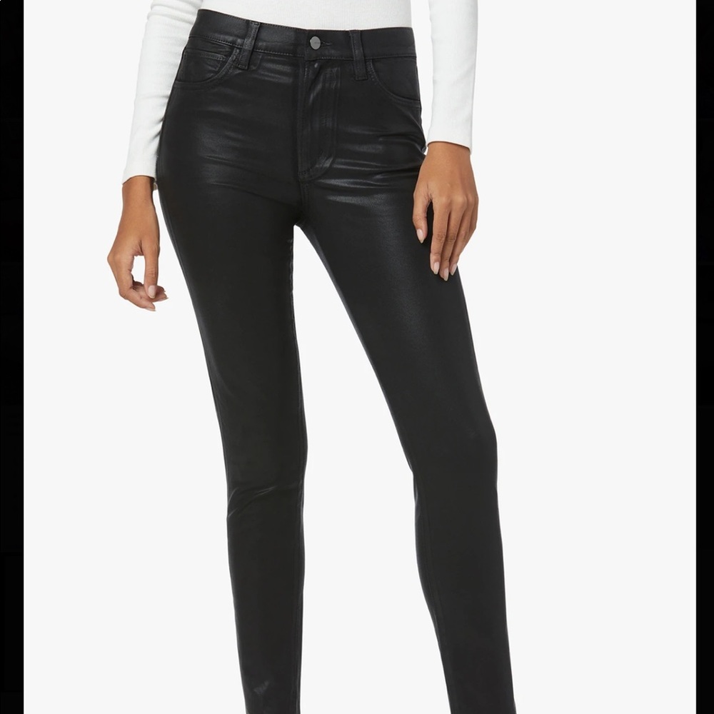 Joes Jeans Skinny Black Coated leather jeans